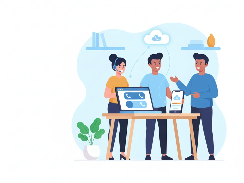 Cloud-hosted business phone system for small businesses